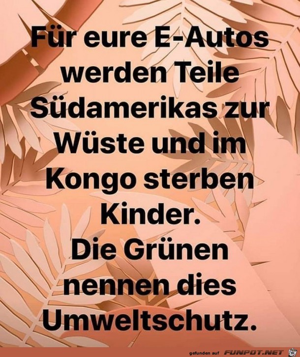 Umweltschutz von den Grünen Umweltschutz von den Grünen