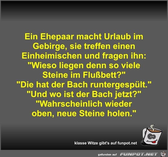 Ein Ehepaar macht Urlaub im Gebirge Ein Ehepaar macht Urlaub im Gebirge