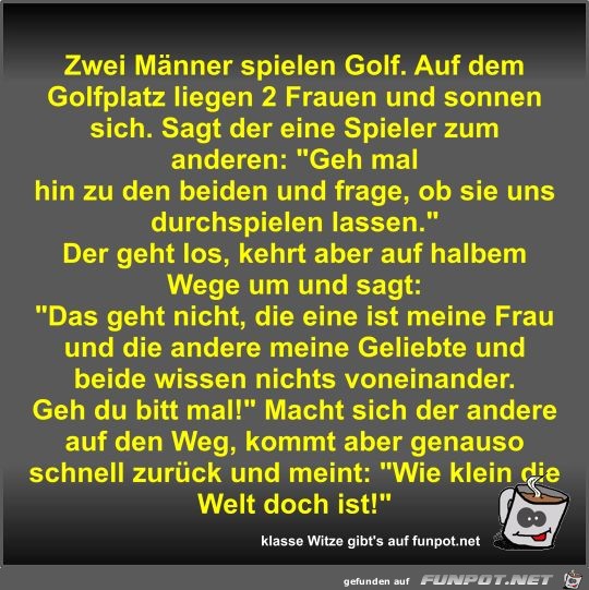 Zwei Mnner spielen Golf