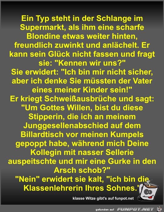 Ein Typ steht in der Schlange im Supermarkt Ein Typ steht in der Schlange im Supermarkt