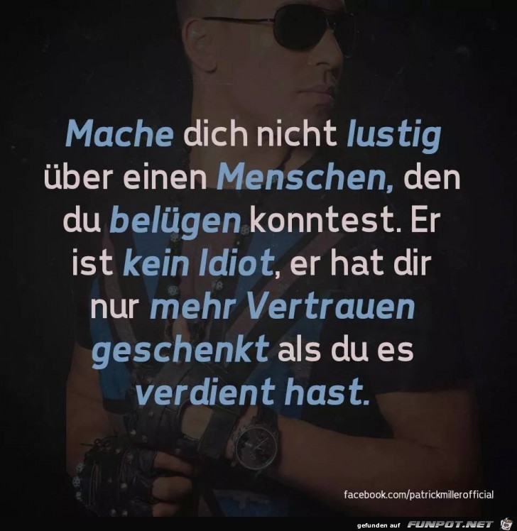 Mache dich nicht lustig