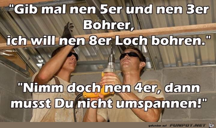 Welchen Bohrer brauchen wir Welchen Bohrer brauchen wir