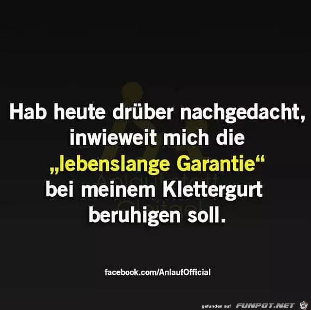 Lebenslange Garantie