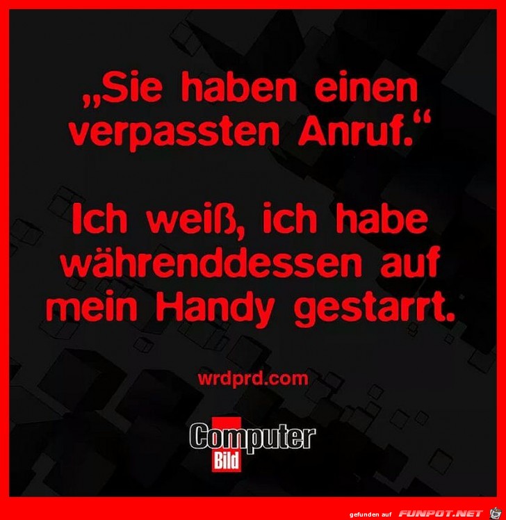 Verpasster Anruf Verpasster Anruf