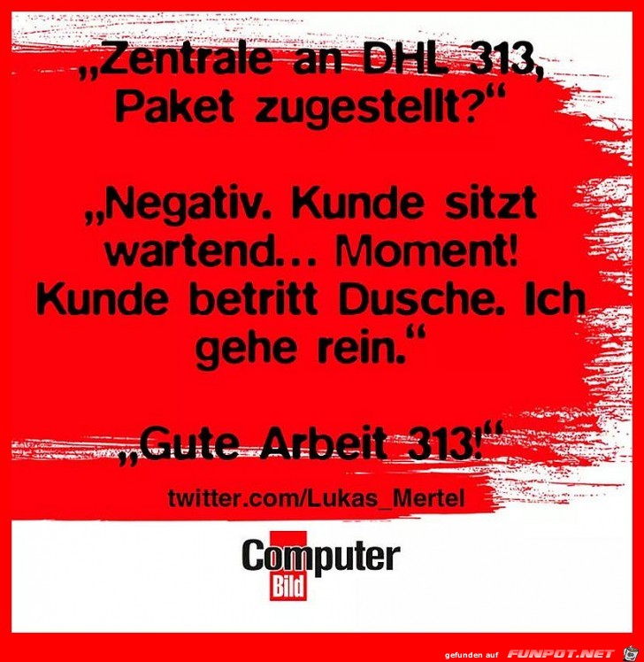 DHL-Paketbote in der Zukunft