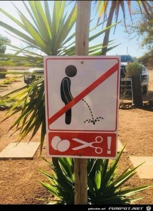 Pinkeln verboten Pinkeln verboten