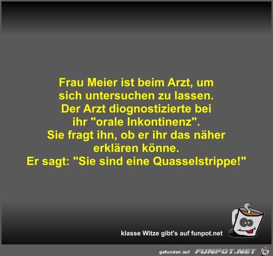 Frau Meier ist beim Arzt