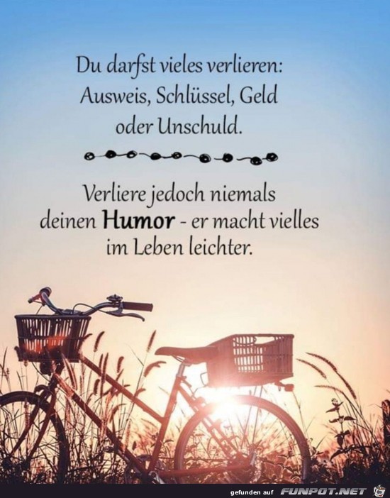 Verliere nie deinen Humor Verliere nie deinen Humor
