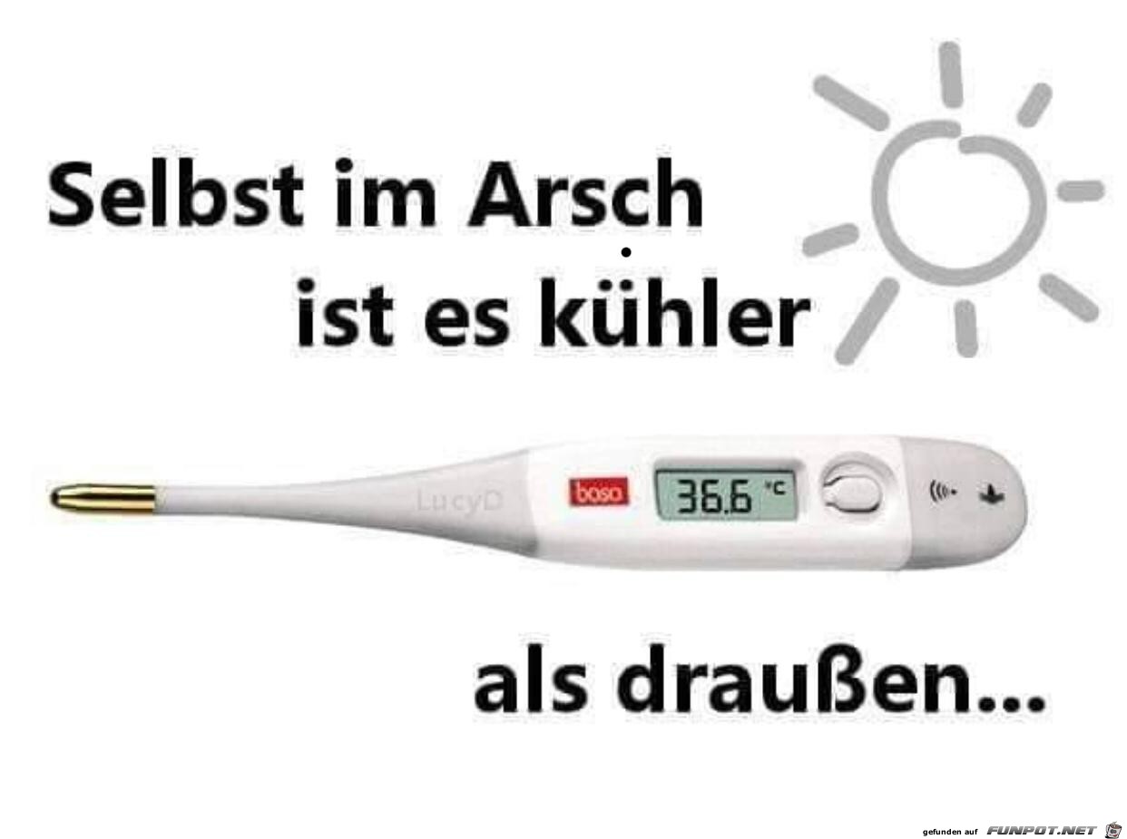 Selbst im Arsch ist es khler