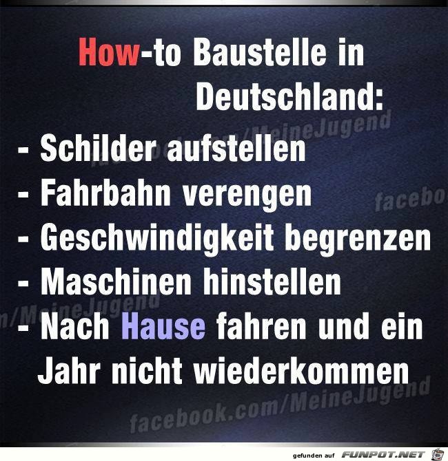 How-to Baustelle in Deutschland