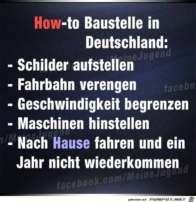 How-to Baustelle in Deutschland How-to Baustelle in Deutschland