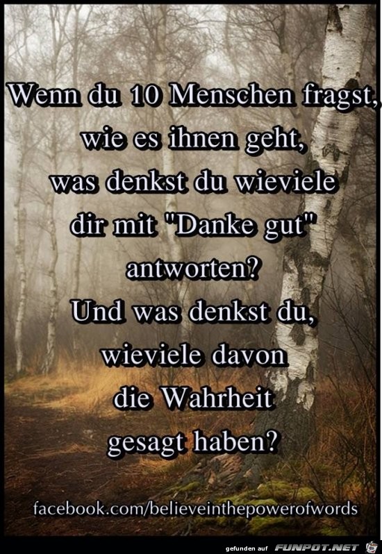 Wenn du 10 Menschen fragst Wenn du 10 Menschen fragst