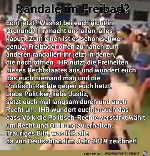 Randale im Freibad Randale im Freibad