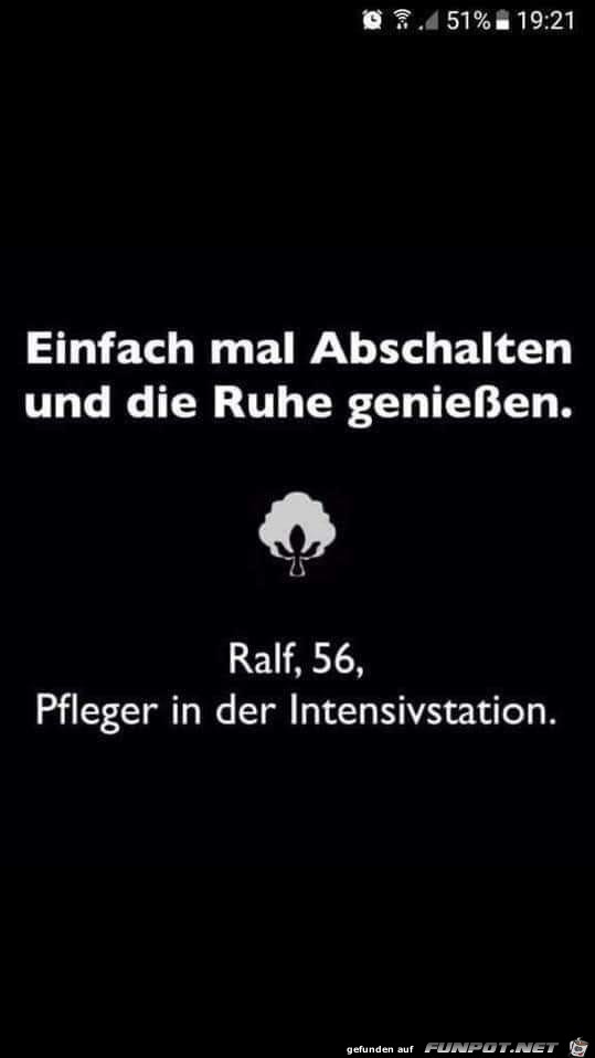 Einfach mal abschalten Einfach mal abschalten