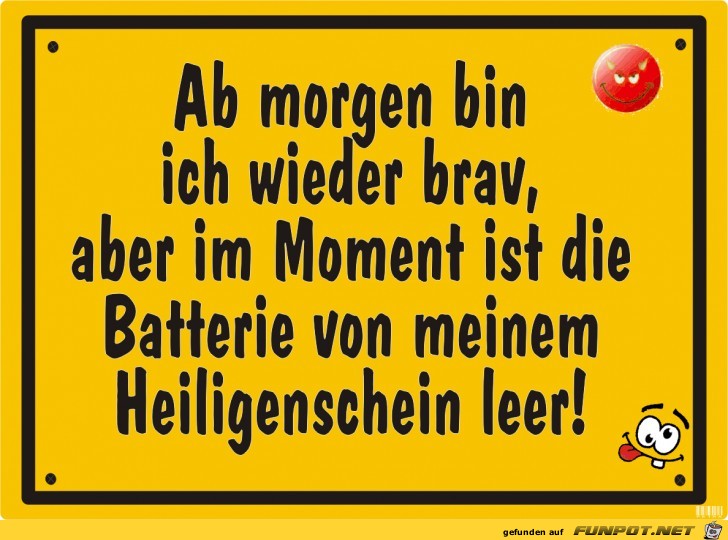 Schild Heiligenschein Schild Heiligenschein