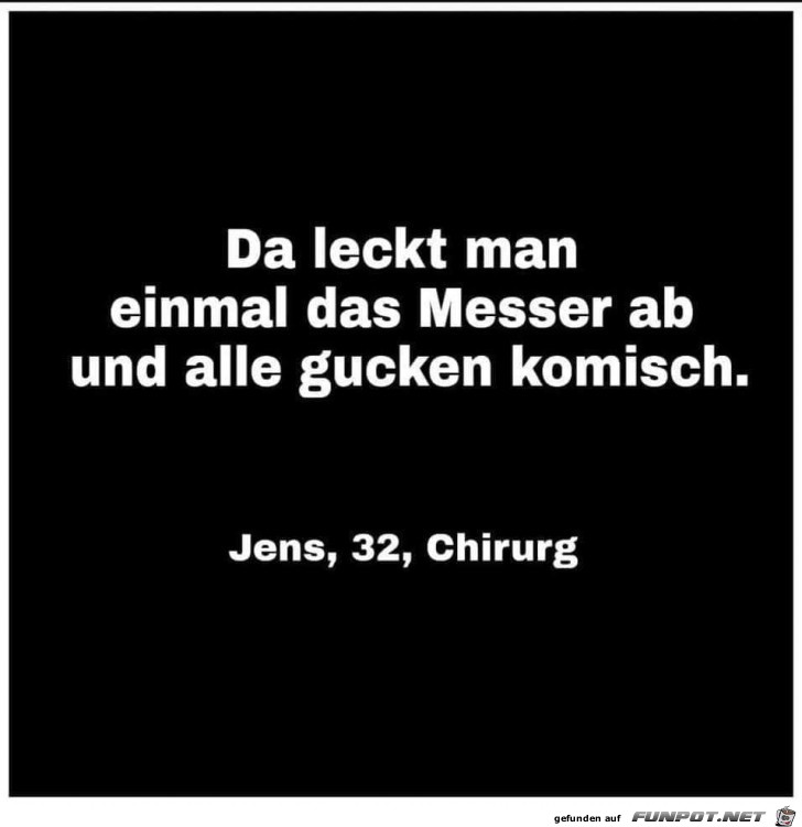 Messer ablecken Messer ablecken