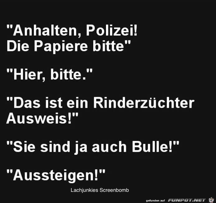 Anhalten - Polizei