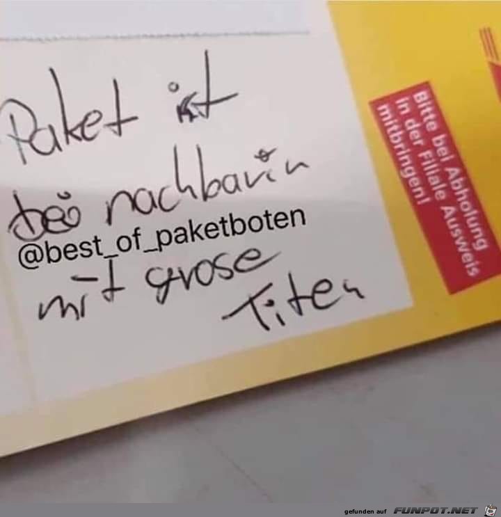 Paketlieferung Paketlieferung