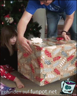 Das Geschenk, war schneller raus Das Geschenk, war schneller raus