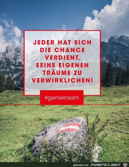 jeder hat sich die Chance verdient jeder hat sich die Chance verdient