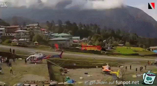Flugzeug verpast Landebahn Flugzeug verpast Landebahn
