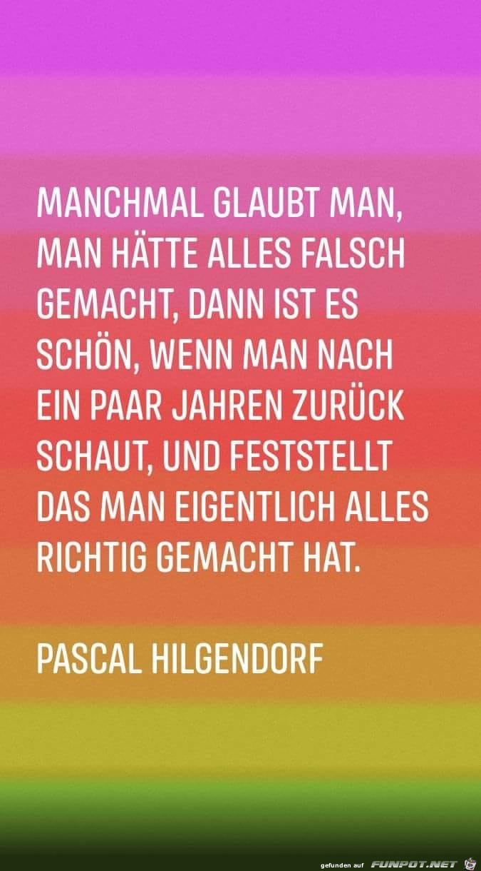 Manchmal glaubt man