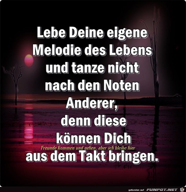 lebe deine eigene melodie