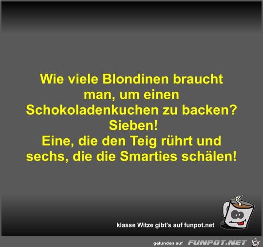 Wie viele Blondinen braucht man