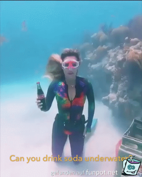 Cola unterwasser trinken Cola unterwasser trinken