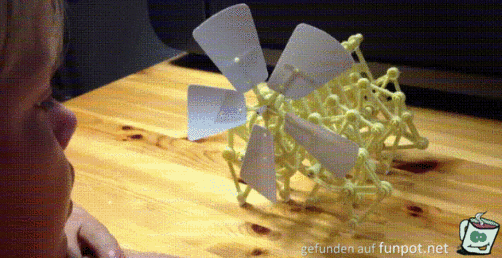Gelenke werden durch Wind angetrieben Gelenke werden durch Wind angetrieben