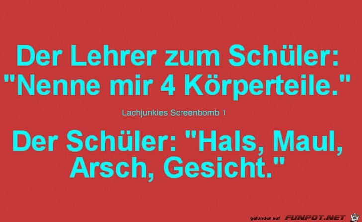 4 Körperteile 4 Körperteile