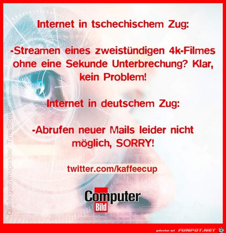 Internet Vergleich im Zug