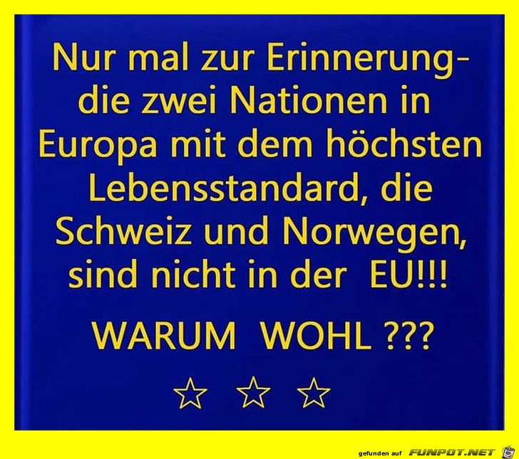 Lebensstandard in EU Lebensstandard in EU