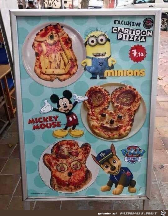 Gesichter Pizza