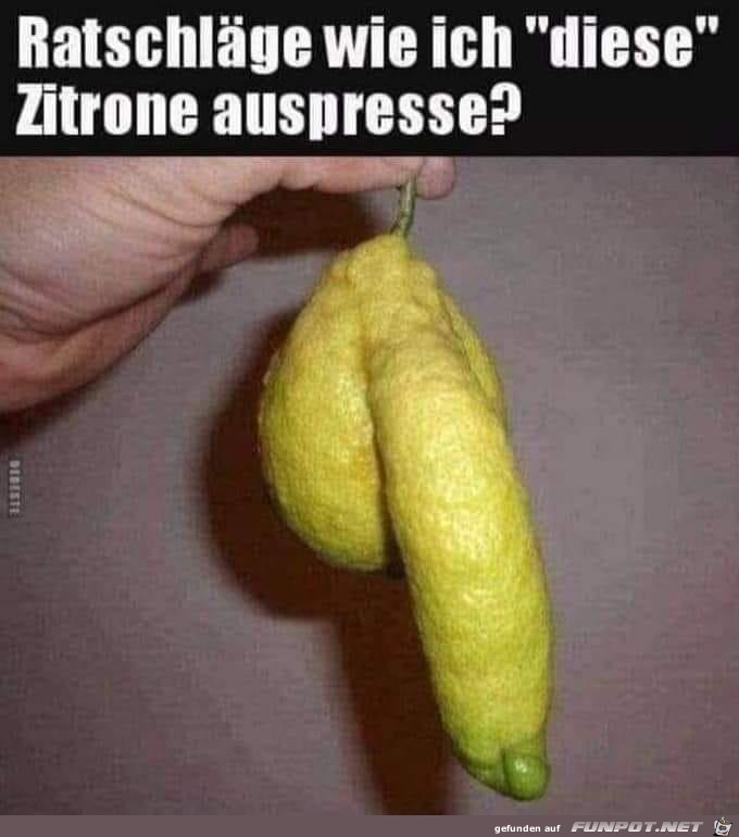 Zitrone auspressen