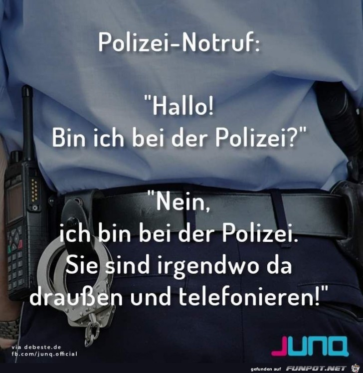 Bin ich bei der Polizei