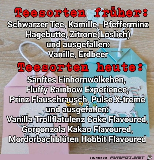 Teesorten Teesorten