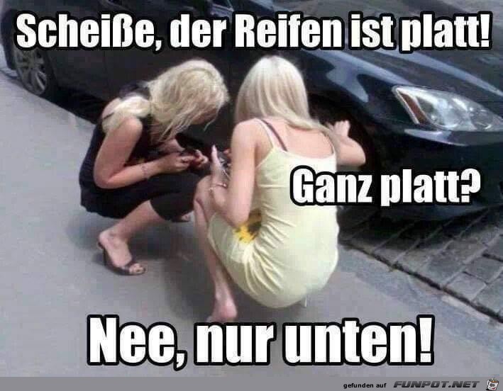 Scheisse der Reifen ist platt