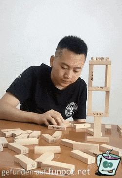 Trick mit den Holzstäbchen Trick mit den Holzstäbchen