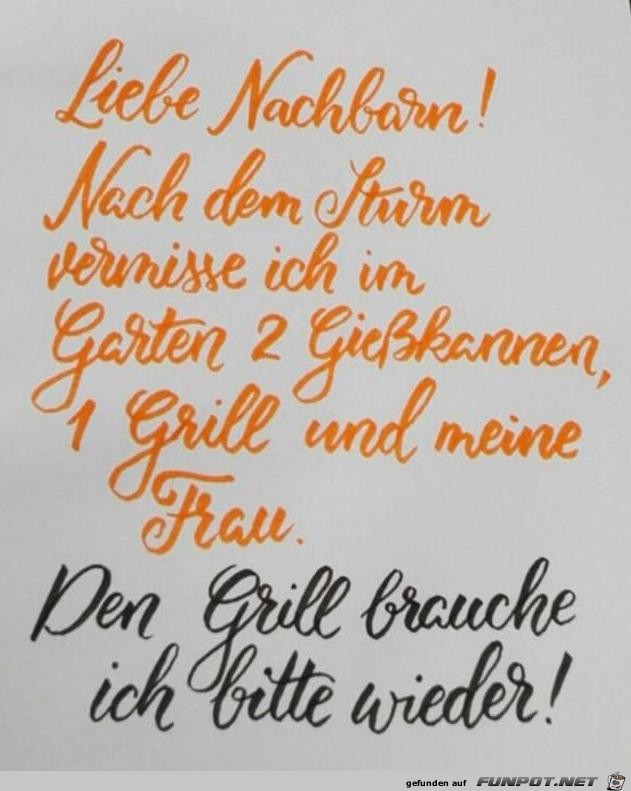 Liebe Nachbarn... Liebe Nachbarn...