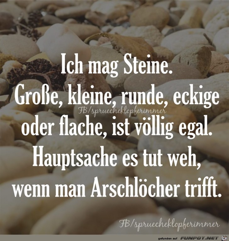 Ich mag Steine