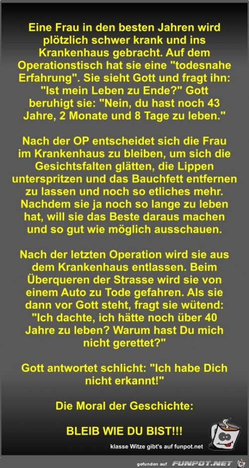 Eine Frau in den besten Jahren wird plötzlich schwer krank Eine Frau in den besten Jahren wird plötzlich schwer krank