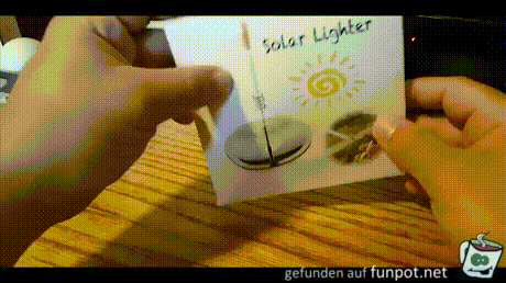 Feuermachen nur mit Sonnenstrahlen Feuermachen nur mit Sonnenstrahlen