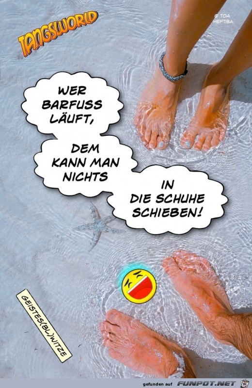 wer barfuss laeuft