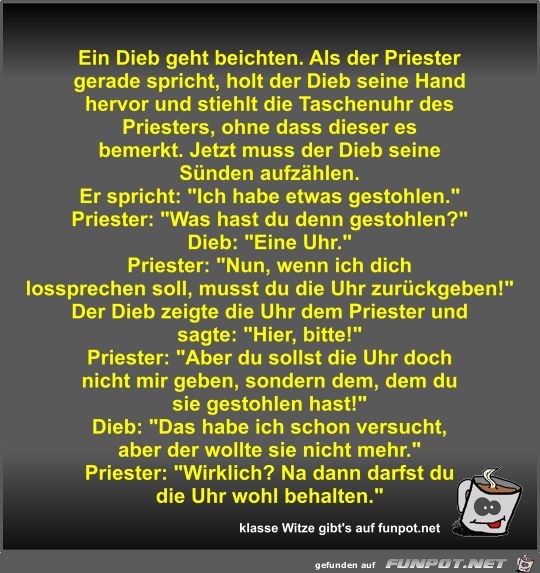 Ein Dieb geht beichten Ein Dieb geht beichten