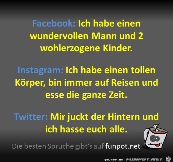 Social Media Unterschiede