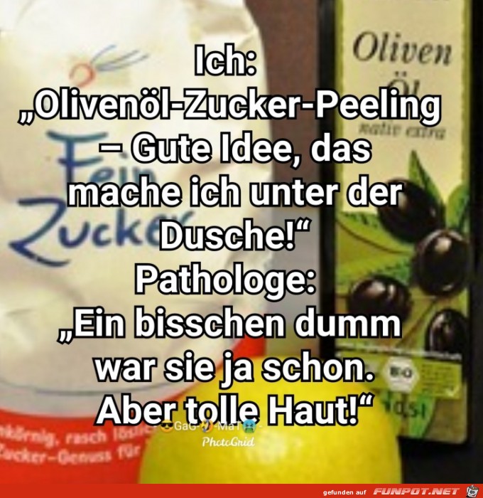 Olivenoel-Zucker-Peeling