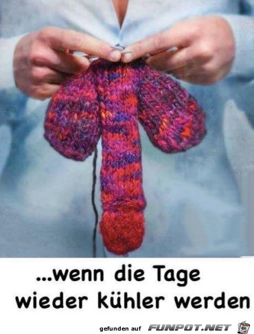 Es wird kühler Es wird kühler