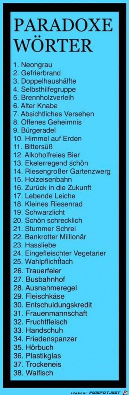 Komische Wörter Komische Wörter
