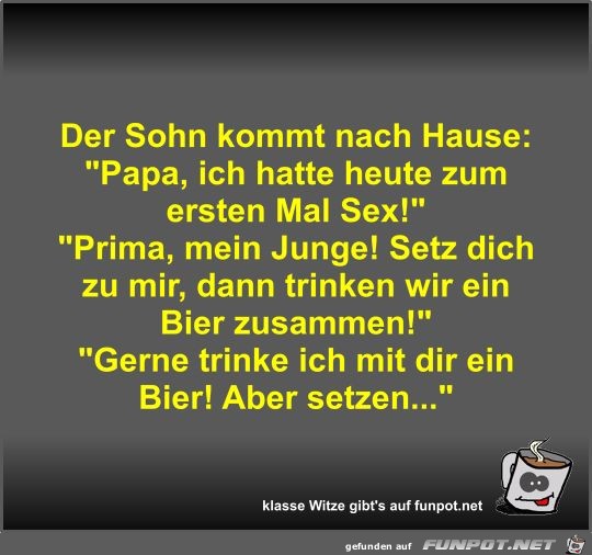 Der Sohn kommt nach Hause